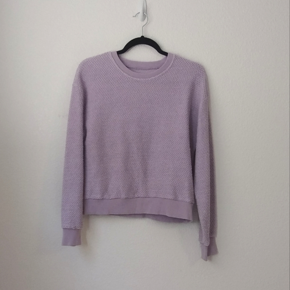 Marine Layer women's knit crew neck pastel purple beach sweater M
